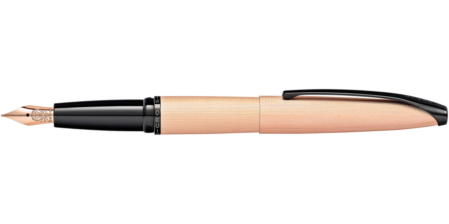 ATX Brushed Rose Gold Fountain Pen