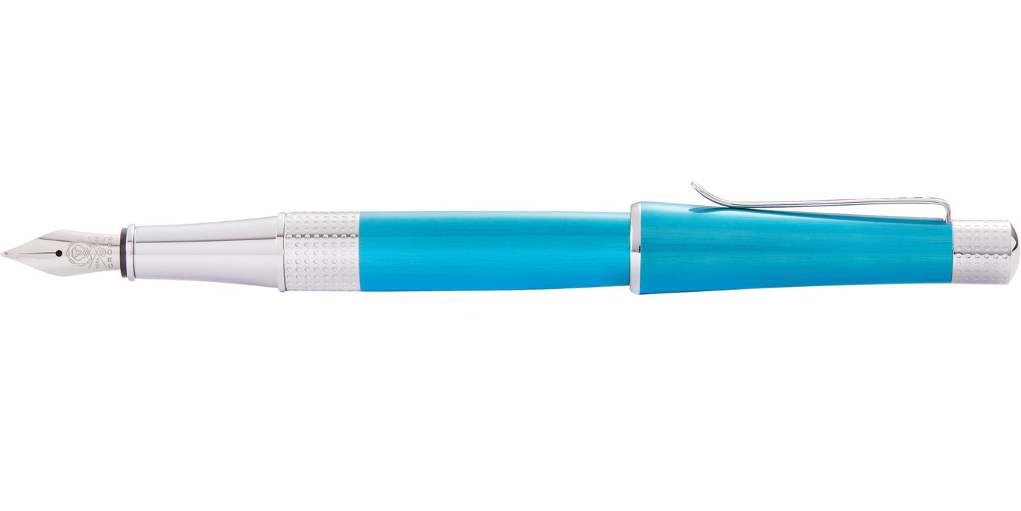 Beverly Translucent Teal Lacquer Fountain Pen