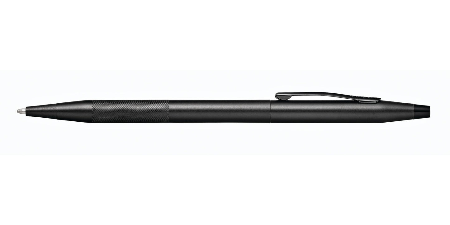 Classic Century Black PVD Ballpoint Pen with Micro-knurl Detail