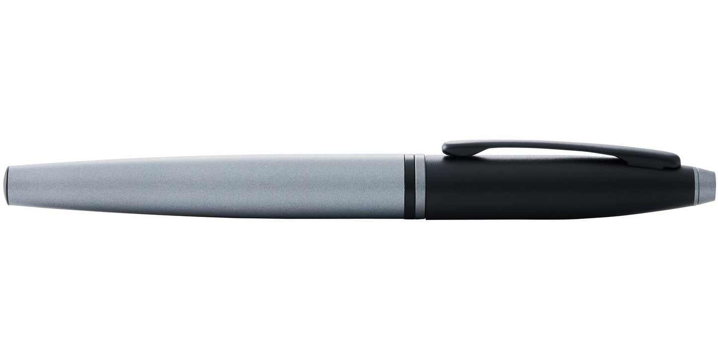 Calais Matte Gray and Black Lacquer Rollerball Pen