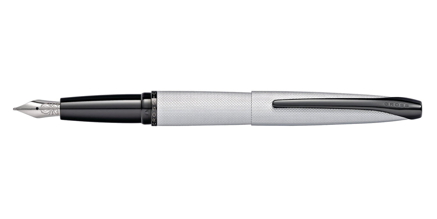 ATX® Brushed Chrome Medium Nib Fountain Pen