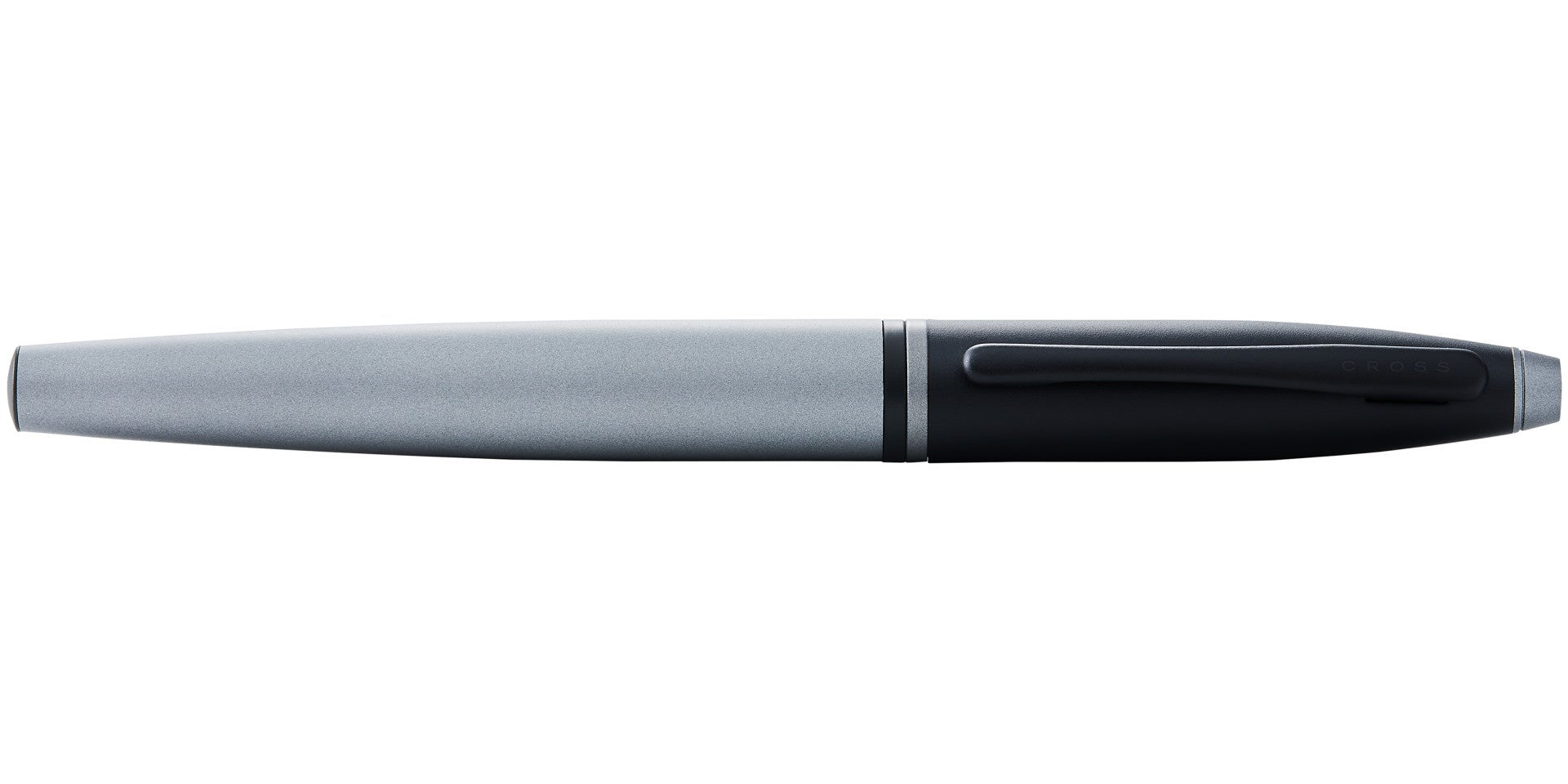 Calais Matte Gray and Black Lacquer Rollerball Pen