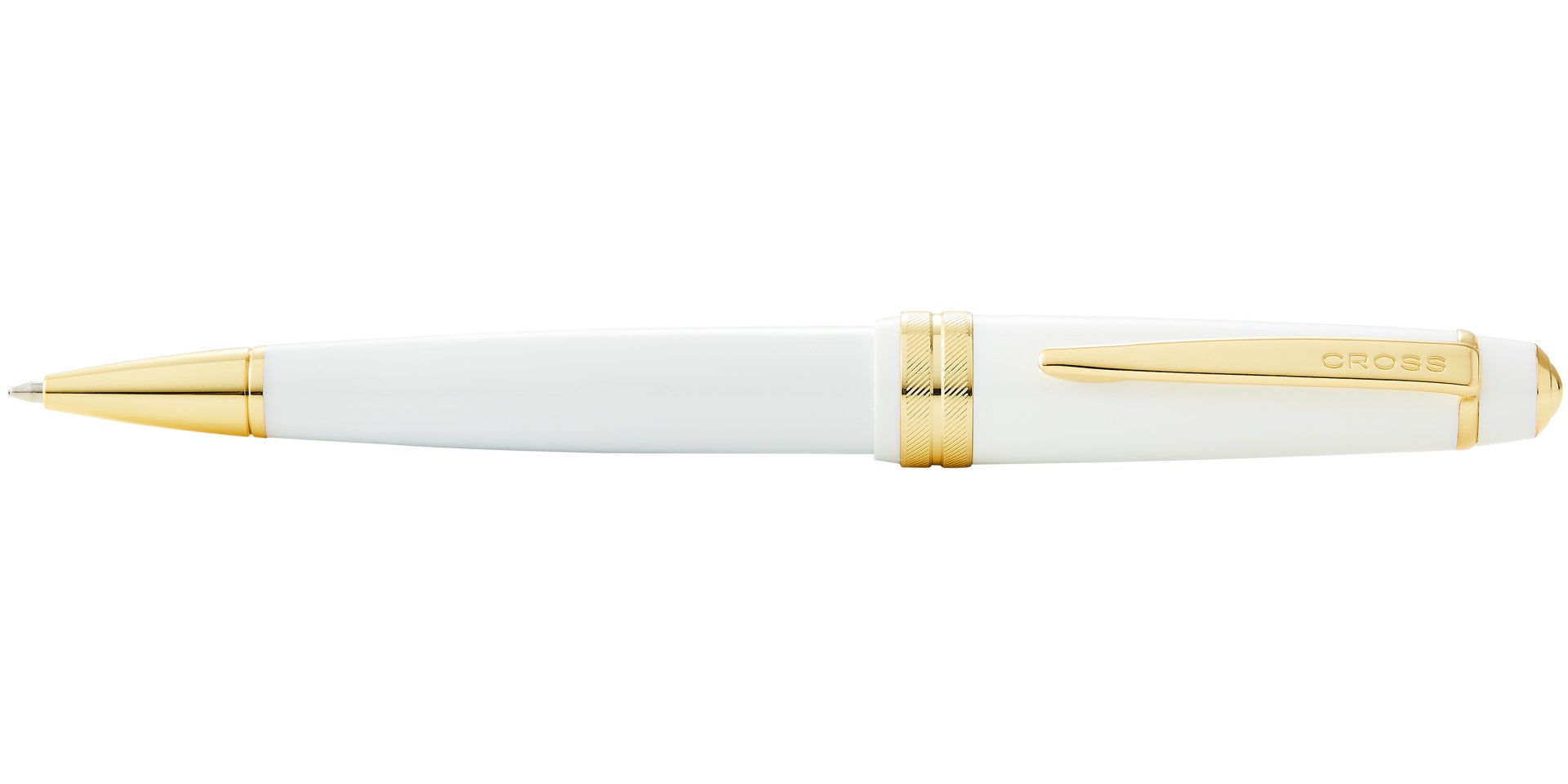 Handmade pen - CROSS Style in MARGARITA SWIRL online (Greenish Yellow and White) Acrylic and Gold Titanium Nitride