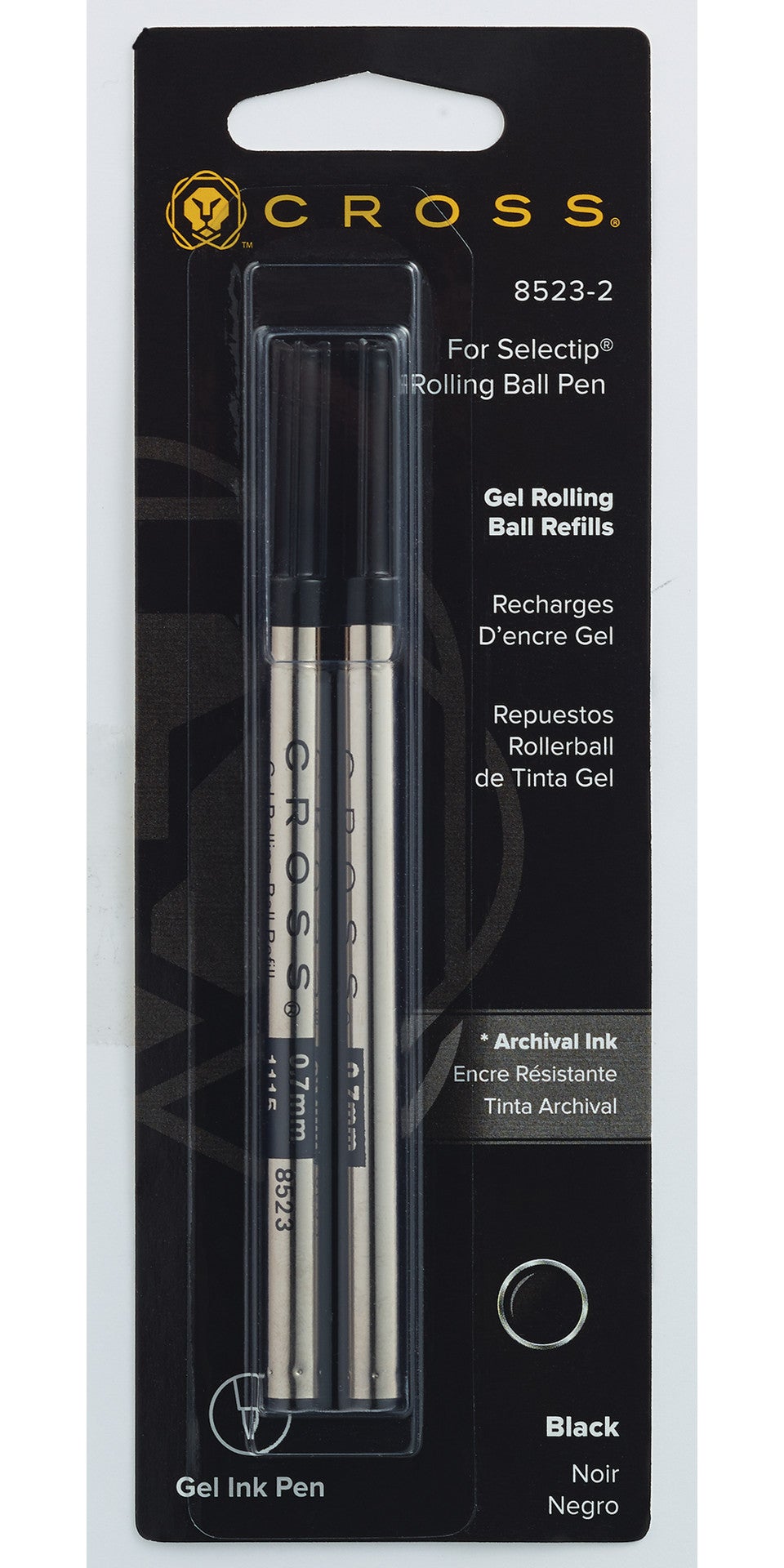 Selectip Gel Rollerball Pen Refill - Black - Dual Pack