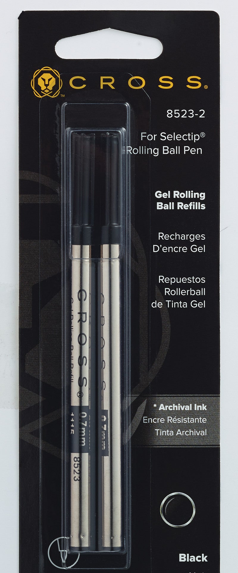 Selectip® Gel Rollerball Pen Refill - Black - Medium - Dual Pack