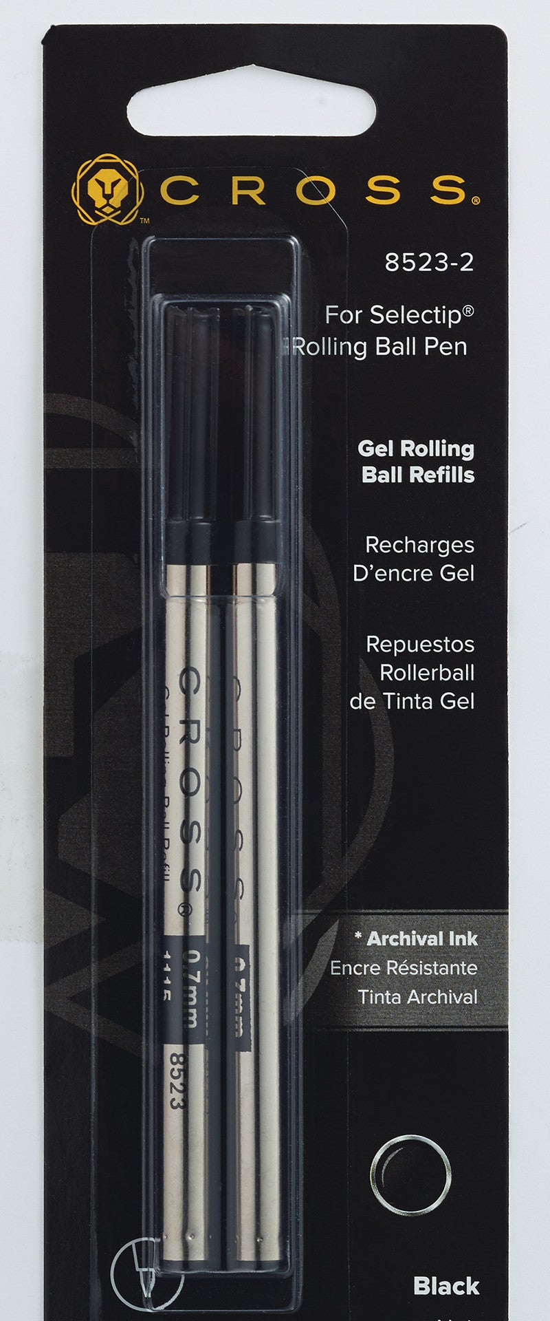 Selectip Gel Rollerball Pen Refill - Black - Dual Pack