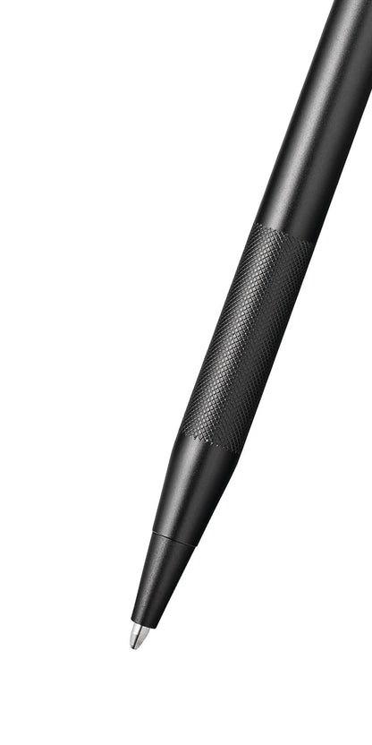 Classic Century Black PVD Ballpoint Pen with Micro-knurl Detail