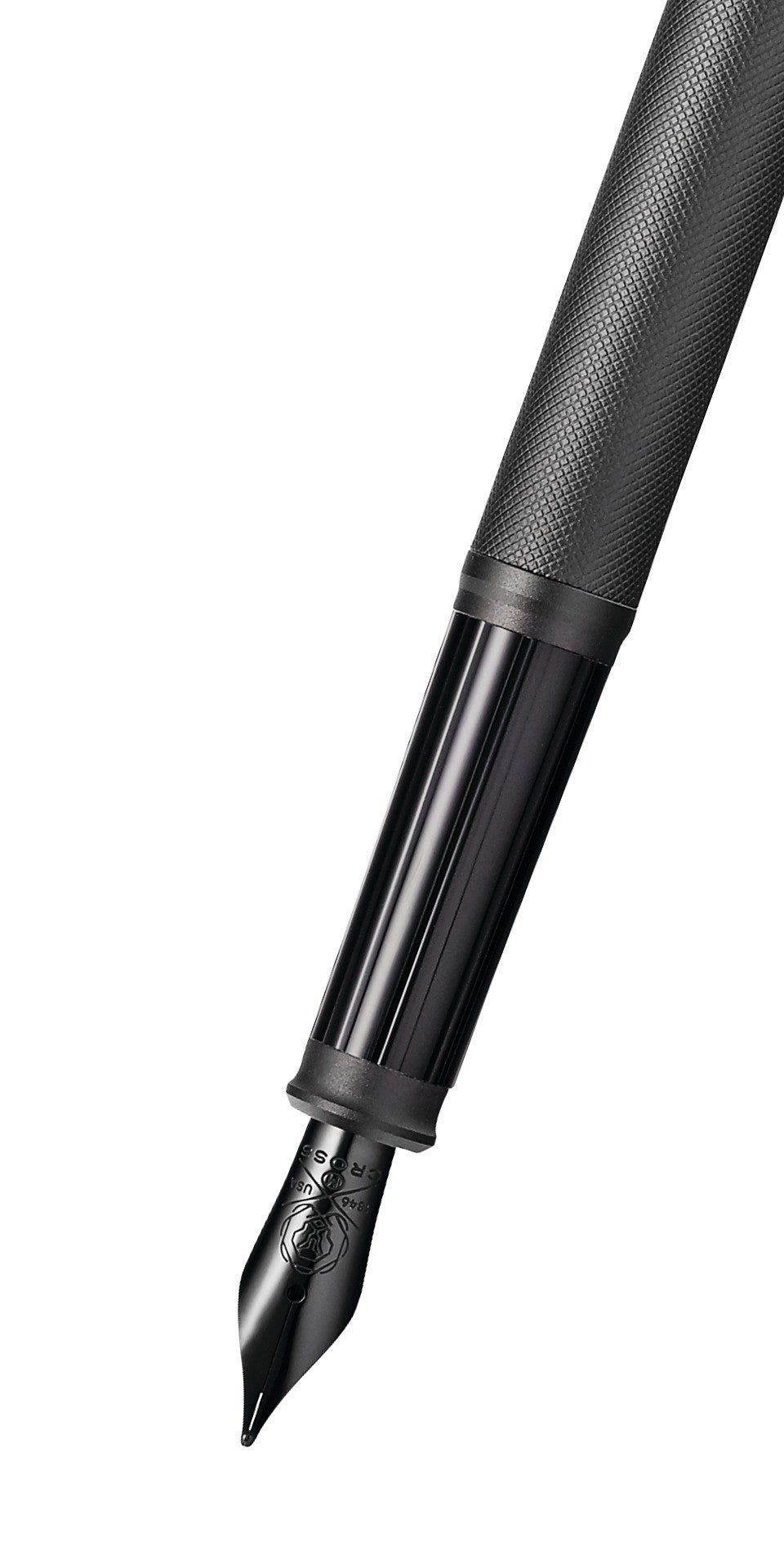 Century II Black Micro-knurl Fountain Pen